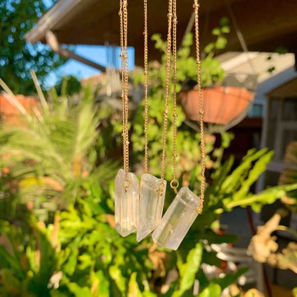 LAST ONE! Clear Aura Quartz Necklace Crystal - Picture 2 of 7